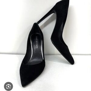Stuart Weitzman Curvia pumps Black Suede Women's Heels $500 8
